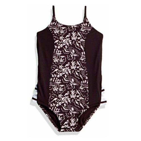Hobie Girls Burgundy One Piece Swimsuit - Picture 1 of 7